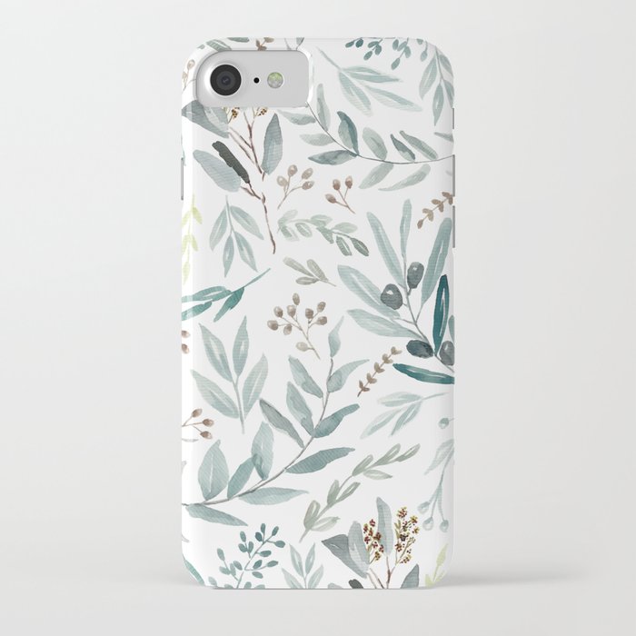 eucalyptus pattern iphone case