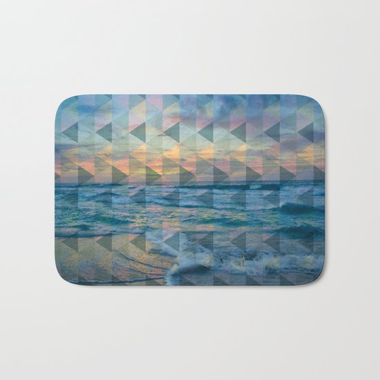 Beach mosaic Bath Mat