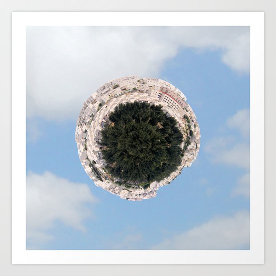 "Worlds in Jerusalem" - City Neighborhood Art Print