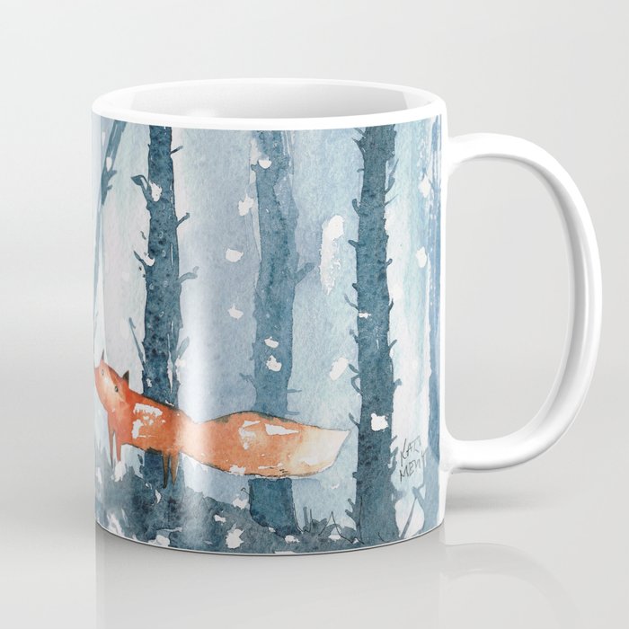 Foxes in forest Coffee Mug