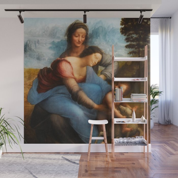 Saint Anne, Leonardo da Vinci’s last masterpiece Italian Renaissance portrait painting Wall Mural