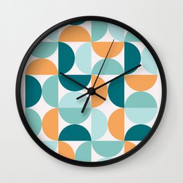 Colorful Semicircles Bold Minimalism Wall Clock