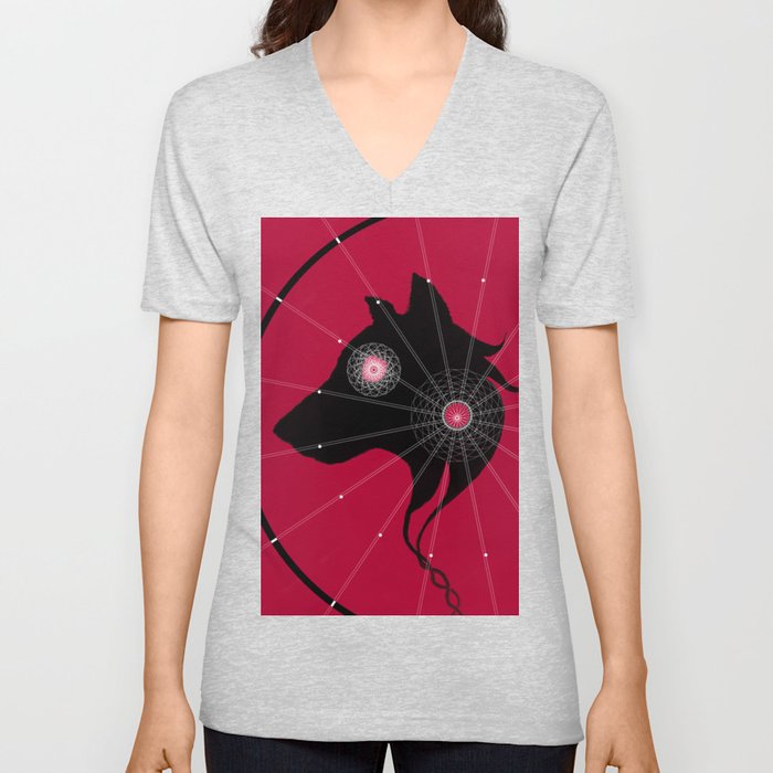 Wolf V Neck T Shirt