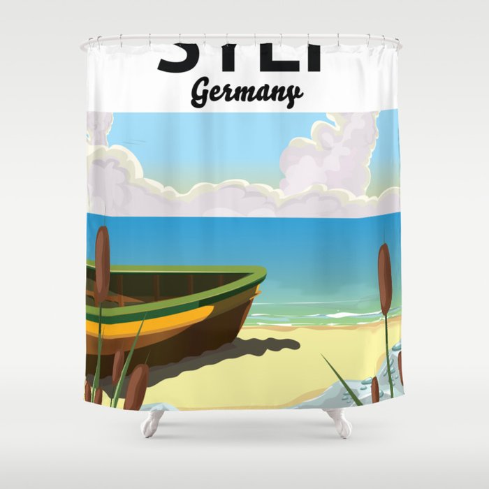 Sylt Germany travel poster Shower Curtain