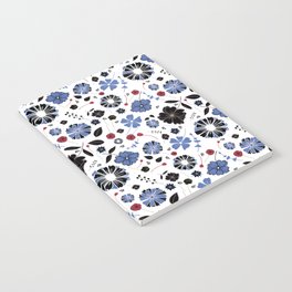 Blue and Black floral Notebook