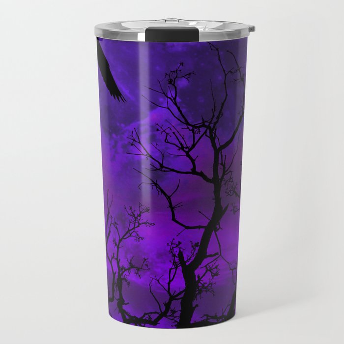 Purple Gothic Moon Travel Mug
