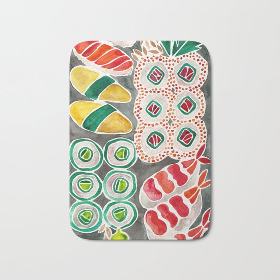 Sushi Collection – Black Platter Bath Mat