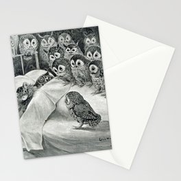 Louis Wain Cat Nightmare Owl Bird Stationery Card