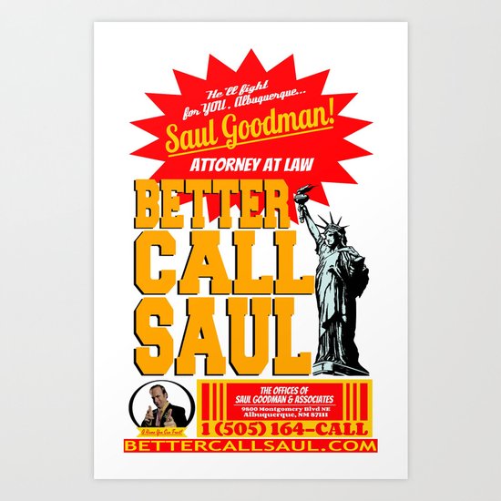 BETTER CALL SAUL | BREAKING BAD Art Print
