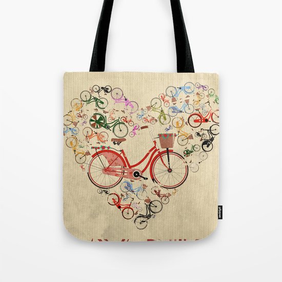 I Love My Bike Tote Bag