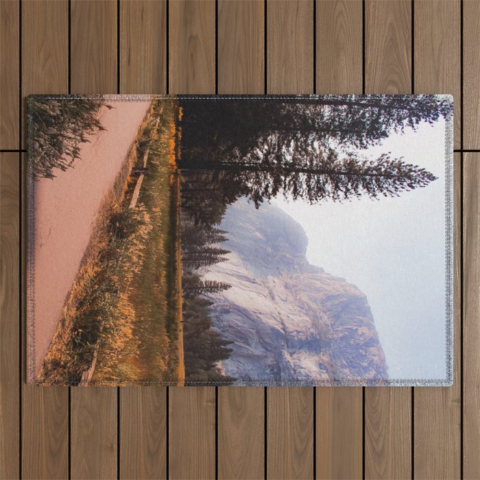pine tree and mountain at Yosemite national park California USA Outdoor Rug
