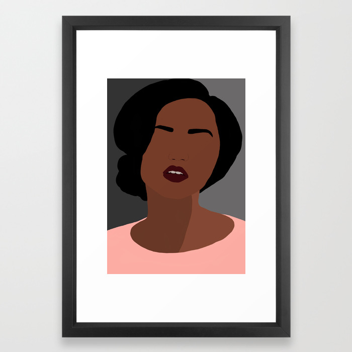 Mia Minimal Abstract Portrait Of An African American Woman