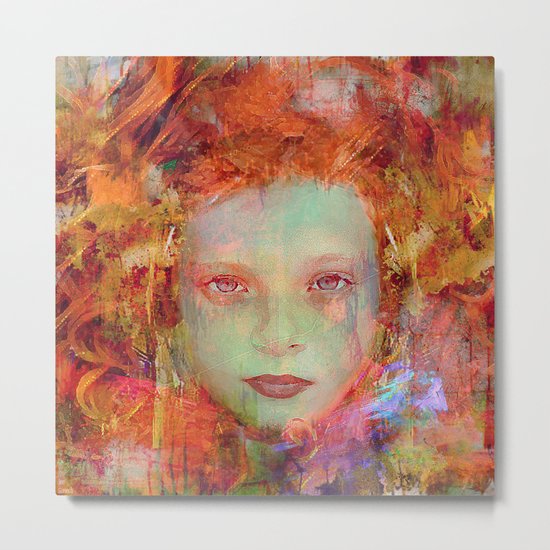 Autumnal girl Metal Print
