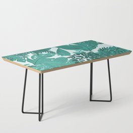 Turquoise flowers Coffee Table