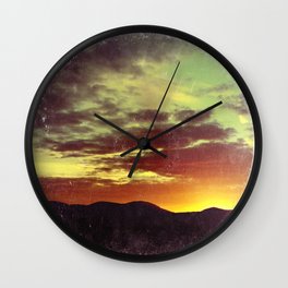 American Sunset As Vintage Album Art Wall Clock