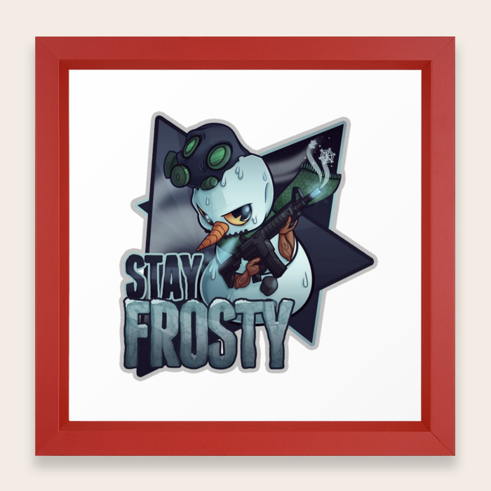 Cs Go Sticker Stay Frosty Framed Art Print By Casimort Society6