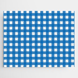 Blue Gingham - 28 Jigsaw Puzzle