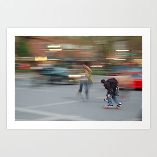 New York City Skaters #1 Art Print