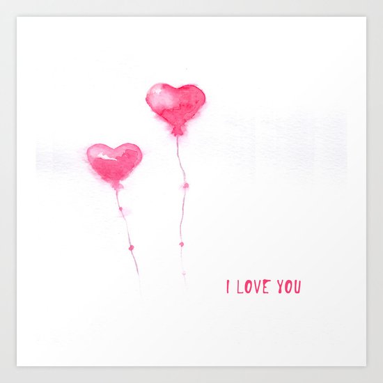 I love you Art Print