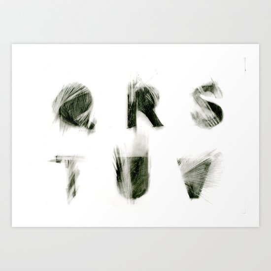 Q R S T U V Art Print