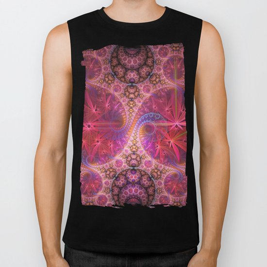 Decorative artwork with amazing curls, swirls and patterns Biker Tank