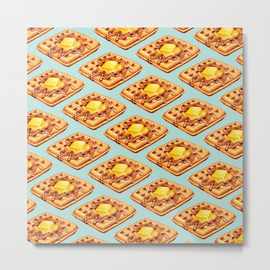 Waffle Pattern Metal Print