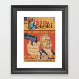 The Big Lebowski Comic Style Print Framed Art Print