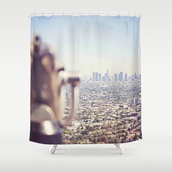 View From The Top Los Angeles Shower Curtain By View From The Top Los Angeles Shower Curtain By Kimlucianphotography Society6
