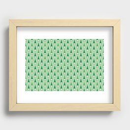 St Patrick Gnomes Polka dot pattern. Digital Illustration background Recessed Framed Print