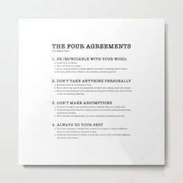 The Four Agreements - Don Miguel Ruiz  Metal Print