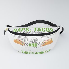 I Enjoy Naps Tacos and Otterhound Dog Lover Gift Fanny Pack
