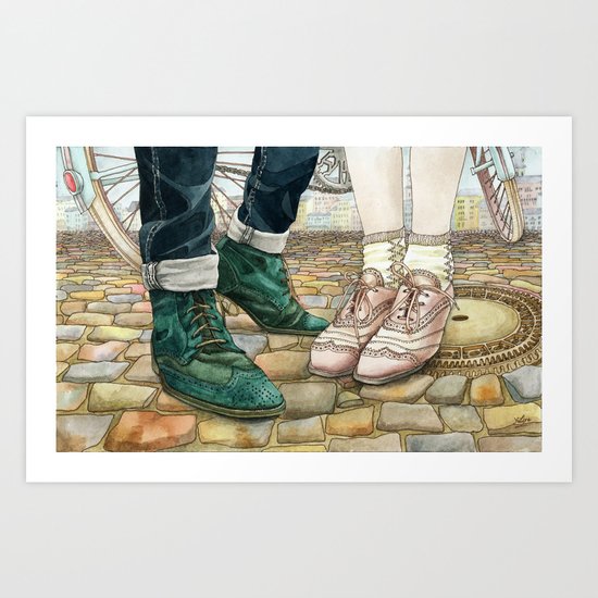 Brogues for a date Art Print