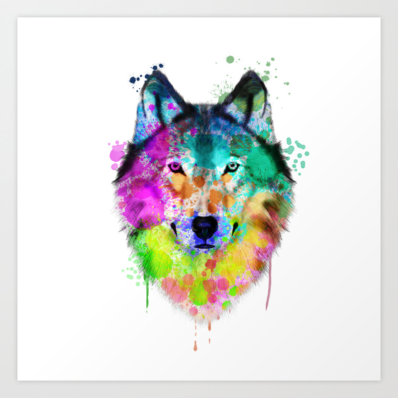 Wolf Watercolor Wolf Painting Wolf Portrait Wolf Art Wolf