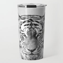 Tiger - Black & White Travel Mug