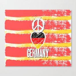 Peace, Love, Germany Canvas Print