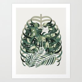 Cat and Plant 56 Art Print