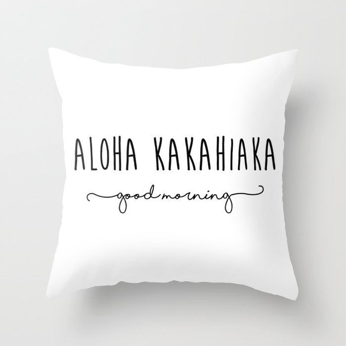 ALOHA KAKAHIAKA Throw Pillow