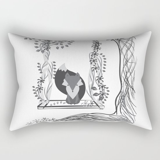 Jungle Fox Rectangular Pillow