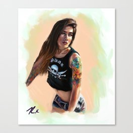 Tattooed Canvas Print
