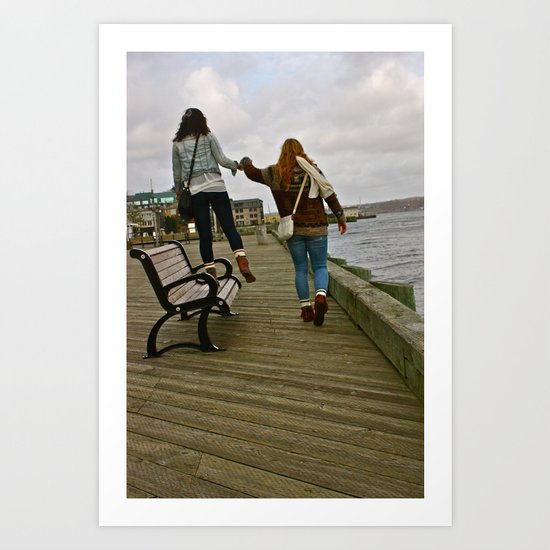 holding hands Art Print