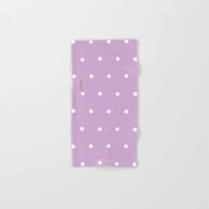 Polka Dots Lavender Lilac Purple Hand & Bath Towel