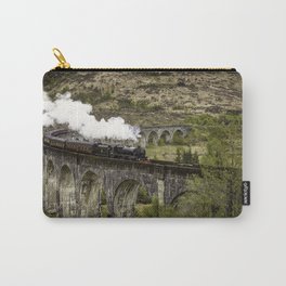 Old steam train on Glenfinnan Viaduct Carry-All Pouch