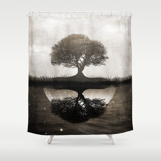 The lone Night reflex Shower Curtain