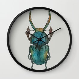 Watercolour Beetle 1/3 Wall Clock