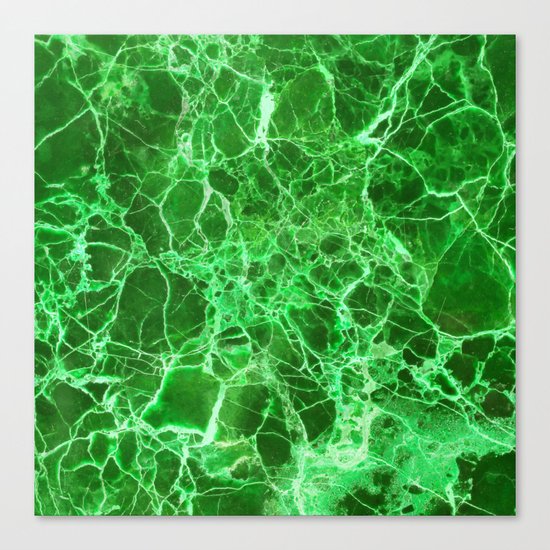 Emerald green marble Canvas Print