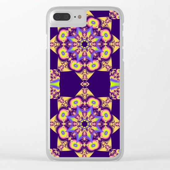 Decorative double star kaleidoscope Clear iPhone Case