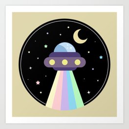 Kawaii UFO Pride  Art Print