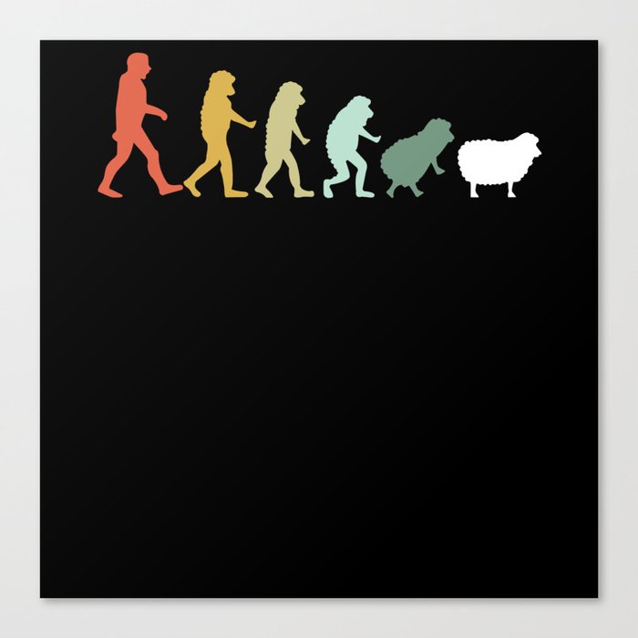 Funny Conspiracy Sheeps Are People Human Novelty Canvas Print