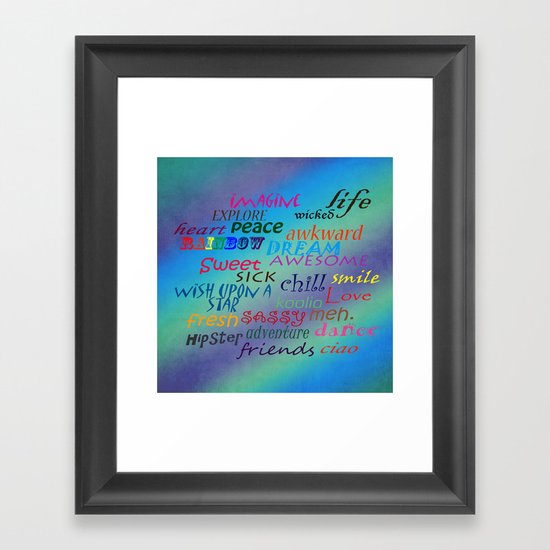 Sweet Awesome Chill Framed Art Print
