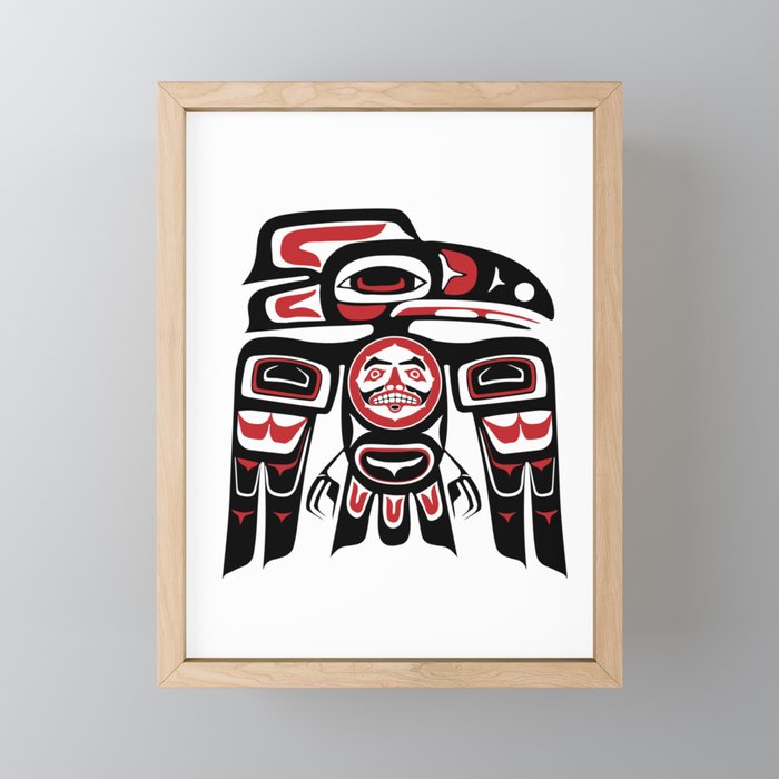 Raven Haida Native American Tlingit Art Alaska Framed Mini Art Print